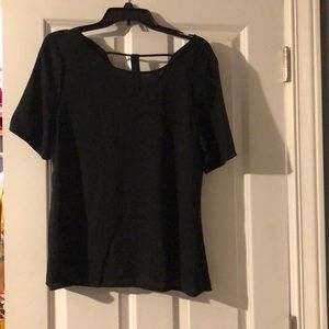 Black short sleeve blouse